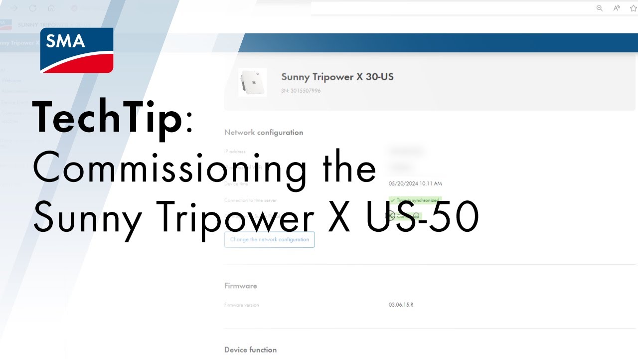 TechTip: Commissioning the Sunny Tripower X US-50
