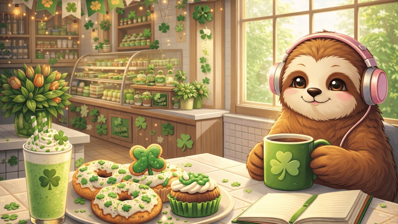 Study with Lumi | Cozy St. Patrick’s Day Bakery | Calm Lofi Focus Music