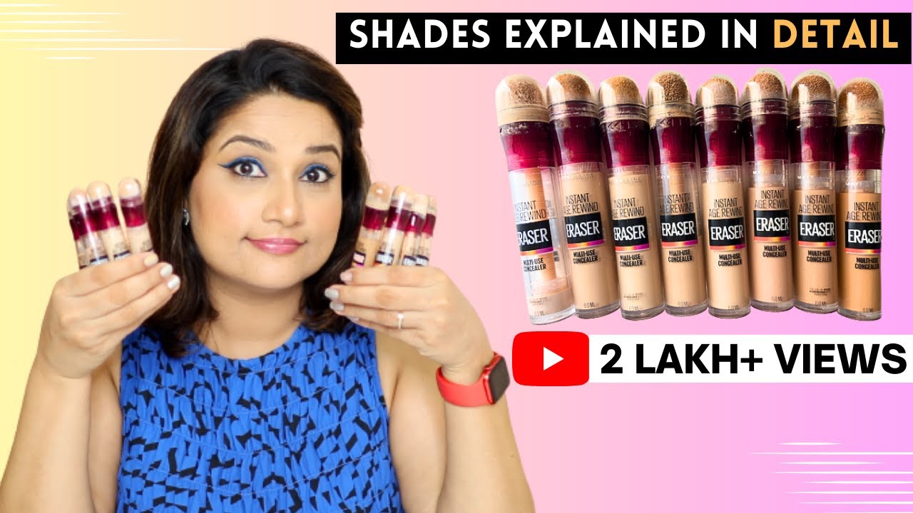 Maybelline Age Rewind Concealer Swatches | Conceal Dark Circles & Pigmentation | Monica India