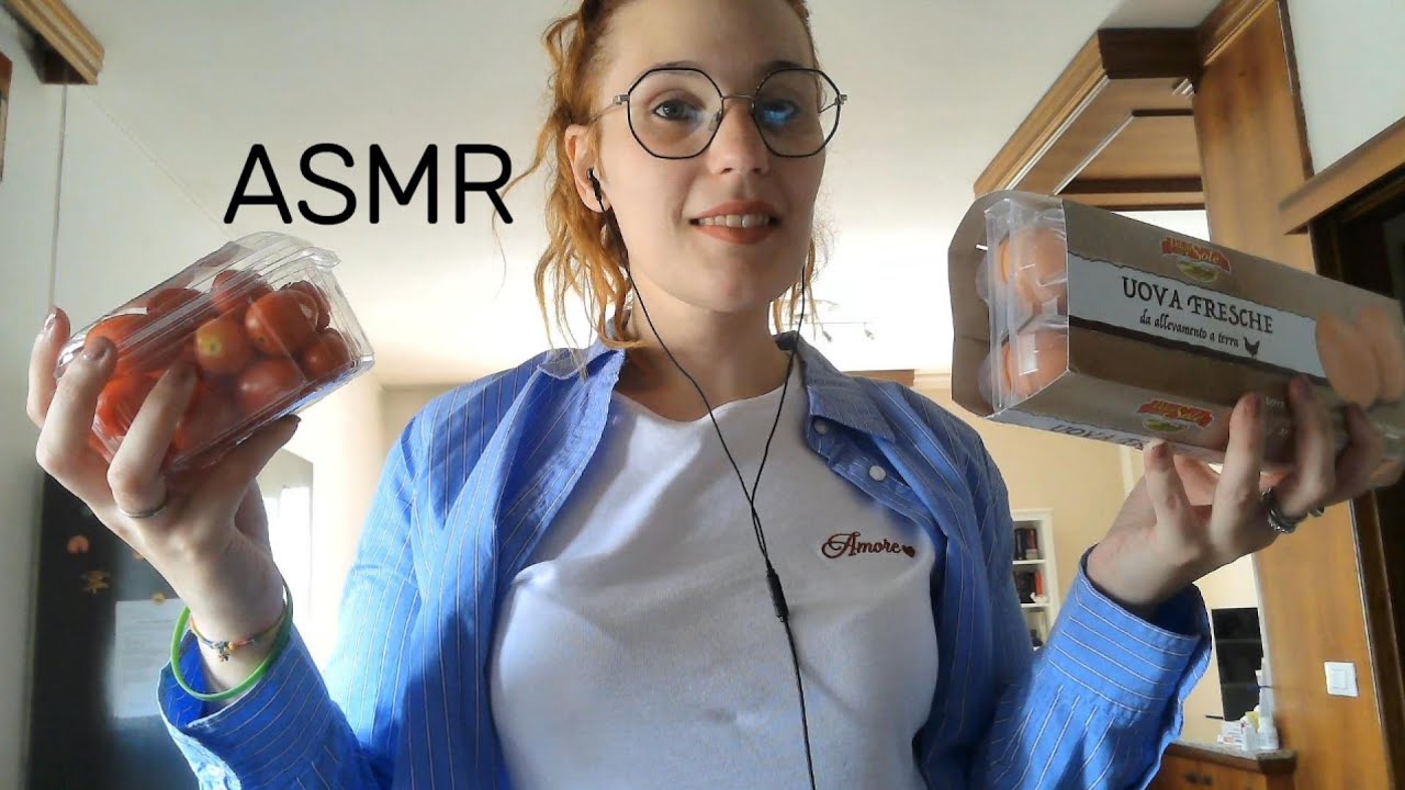 ASMR - svuota spesa mentre chiacchieriamo