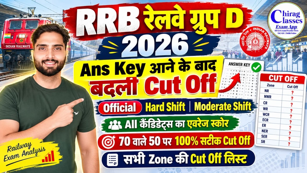 RRB Group D Cut Off 2026 After Answer Key | All Zone Safe Score