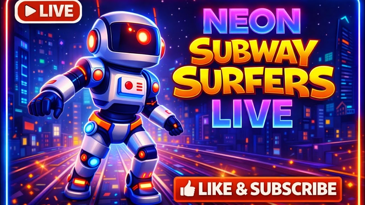 SUBWAY SURFERS LIVE 🔴 Neon City Endless Run!