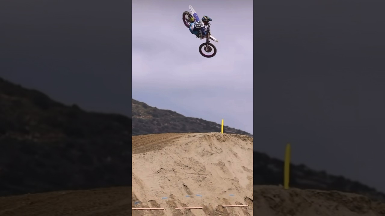 Haiden Deegan blows past Levi Kitchen for the first moto WIN