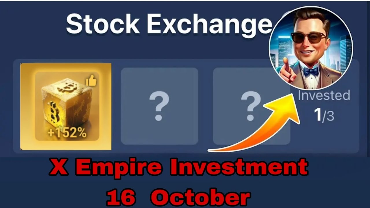 16 October  X Empire Investment. Daily X Empire  Combo, X Empire Daily Investment #XEmpire #viral
