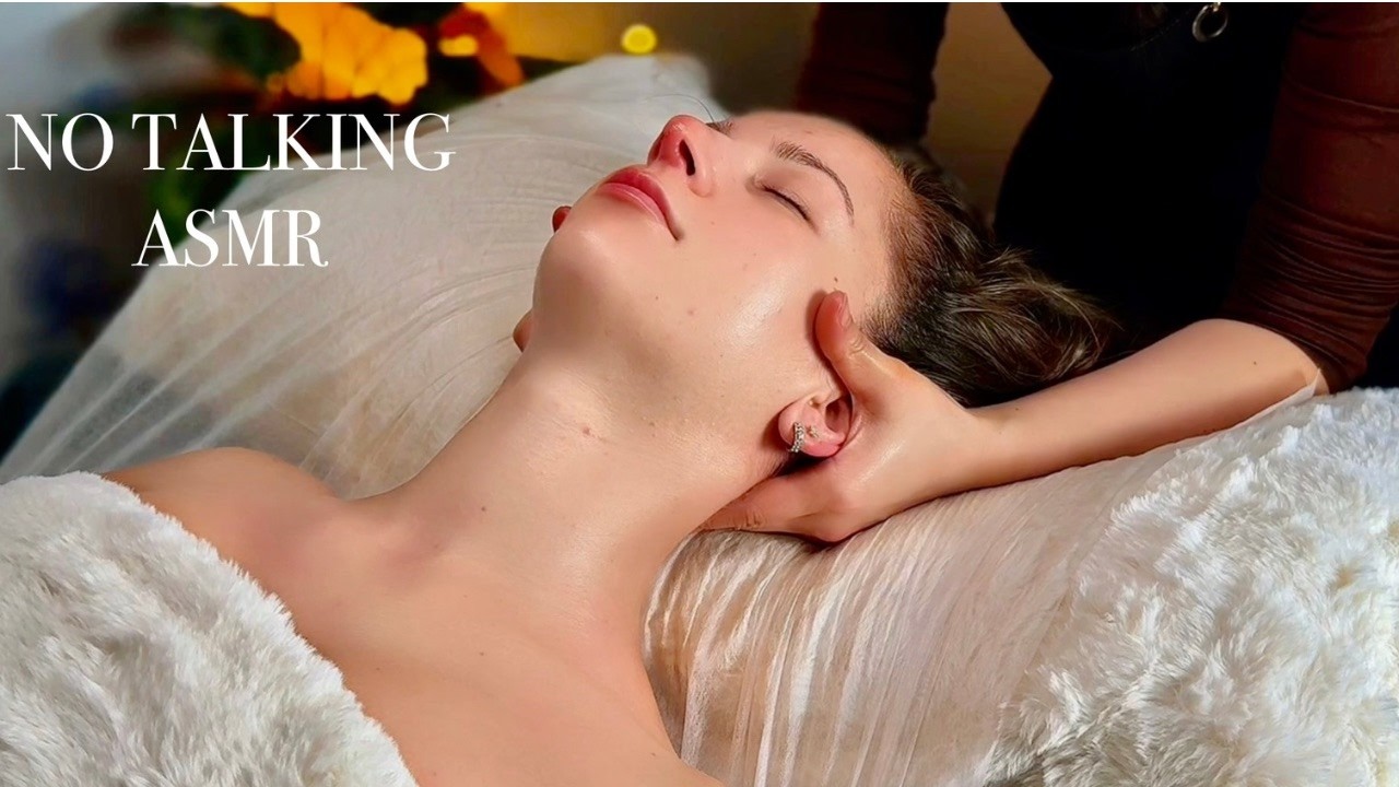 Real Person Tingling ASMR Face Massage to Help You Sleep Instantly (Rain Sounds/No Talking)