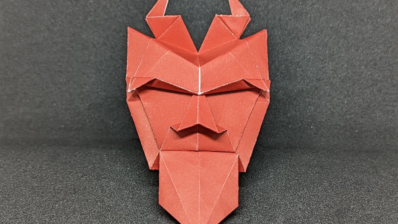 Origami Devil Mask Tutorial