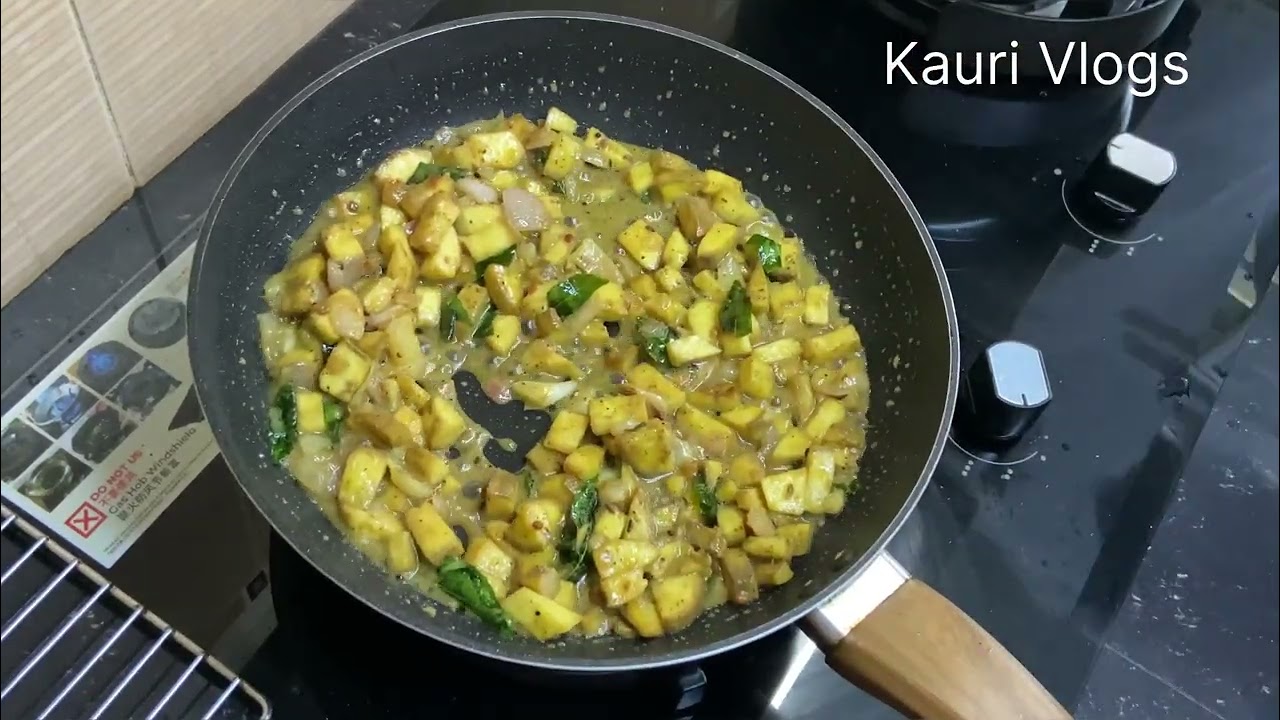 Kauri Vlogs - Vlog 160 - Raw Banana stir fry - வாழைக்காய் வறுவல்