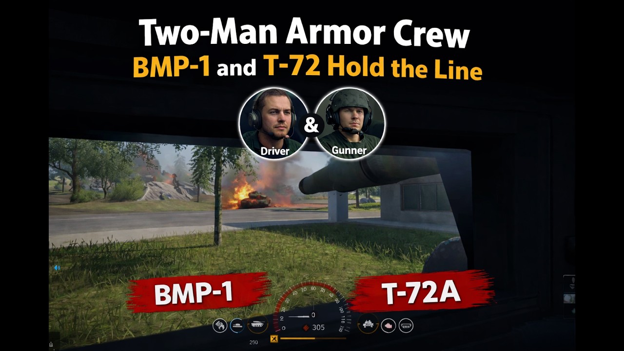 Squad Armor POV – BMP‑1 Support and T‑72 Tank Duel for the Win #squad #gaming #armor #t72tank