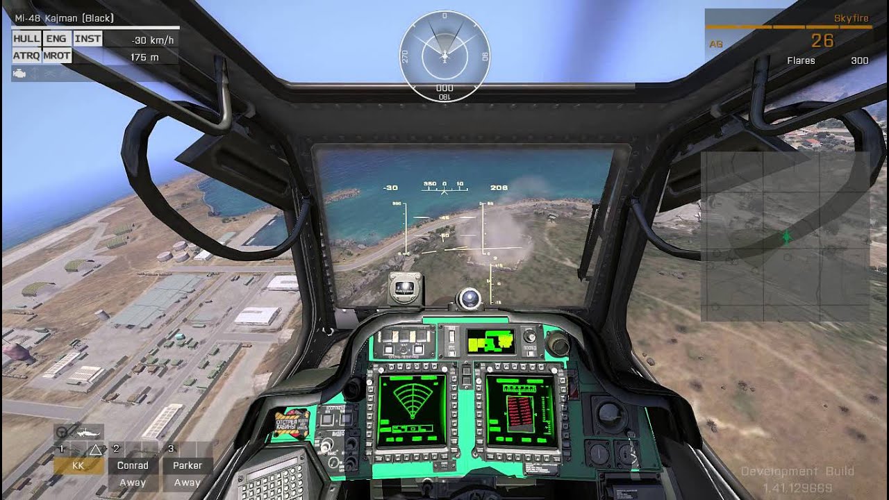 Arma 3: Mi-48 circle strafing attempt (with Dualshock) + seat switch