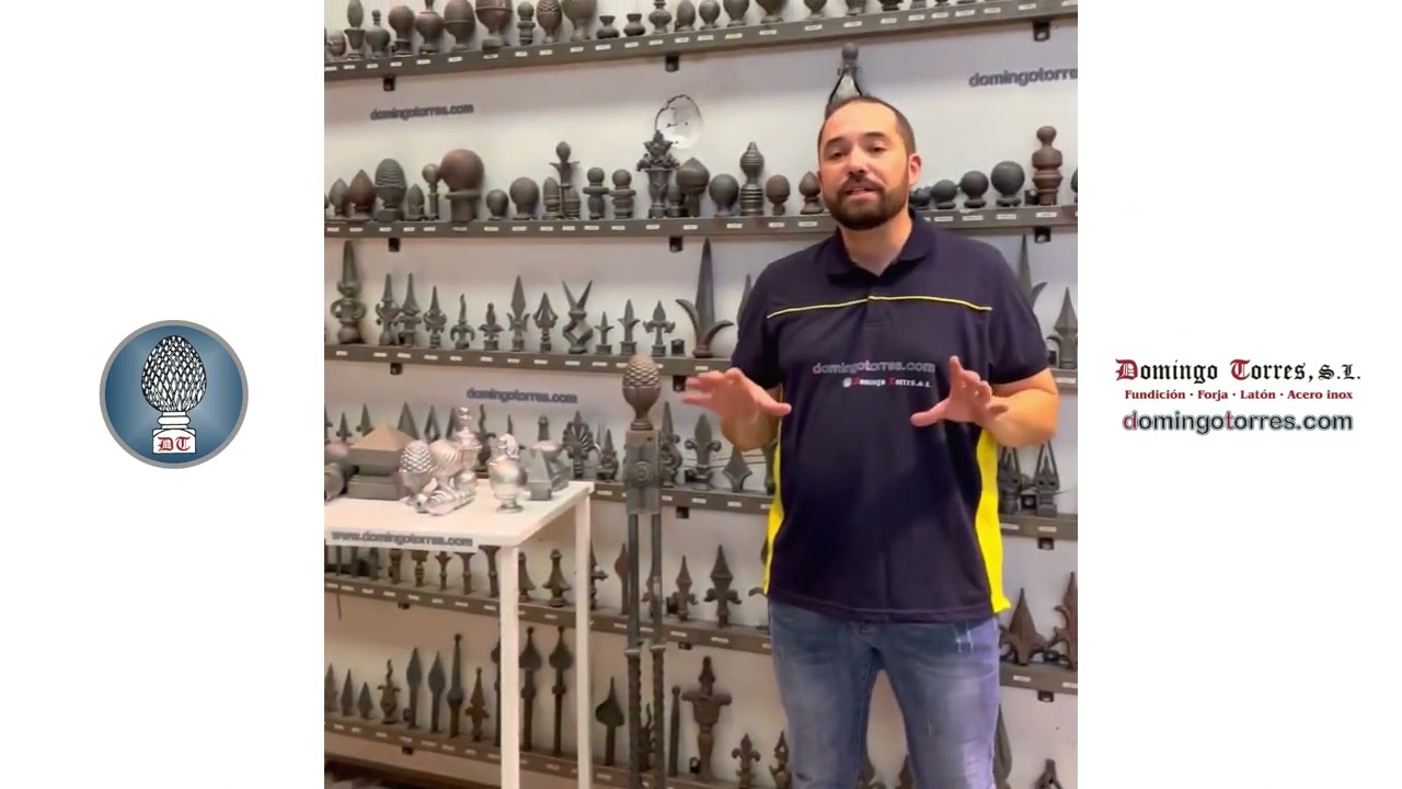 Piñas, remates y bolas para barandillas, balcones y verjas de forja o fundición