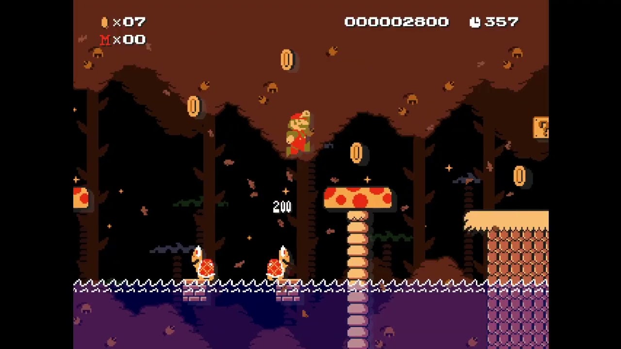 autumn night mario level