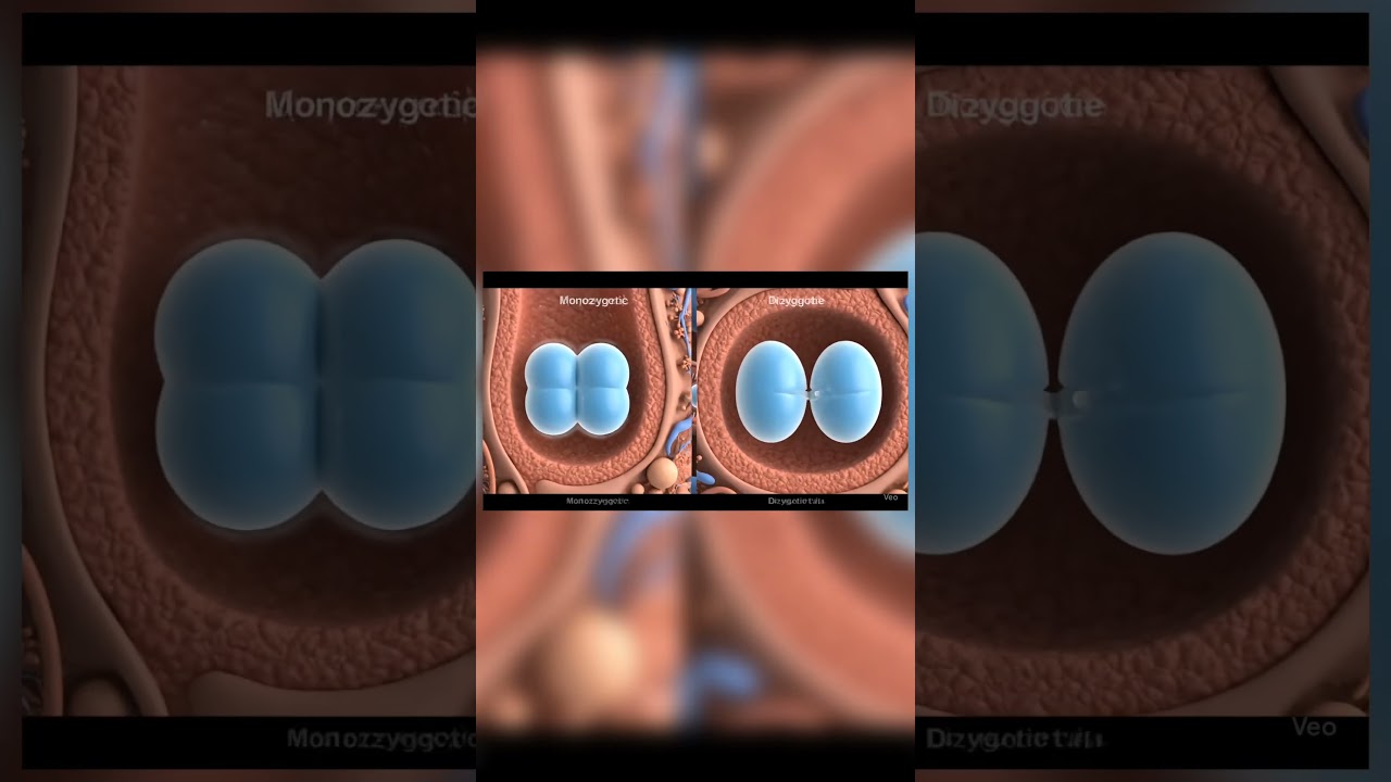 mono zygote and di zygote twins formation | animation #medical #animation