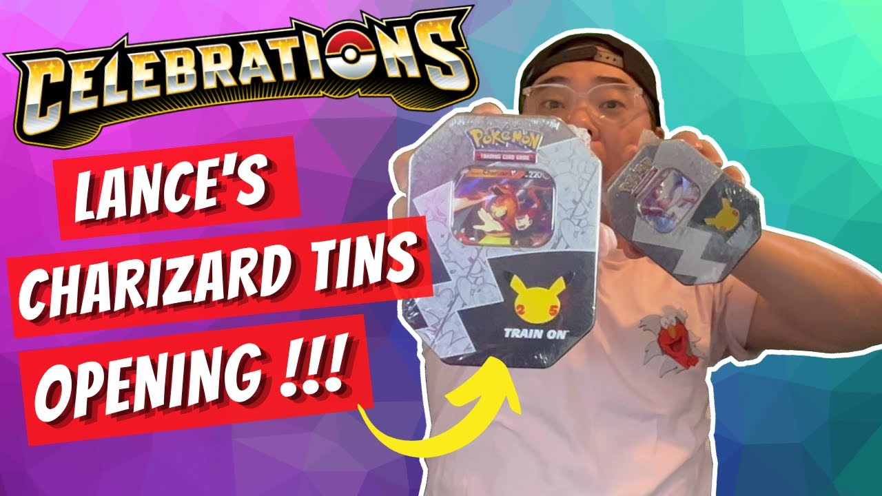 HITS AFTER HITS! Opening some Pokemon 25th Anniversary Celebrations Charizard Tins!!!