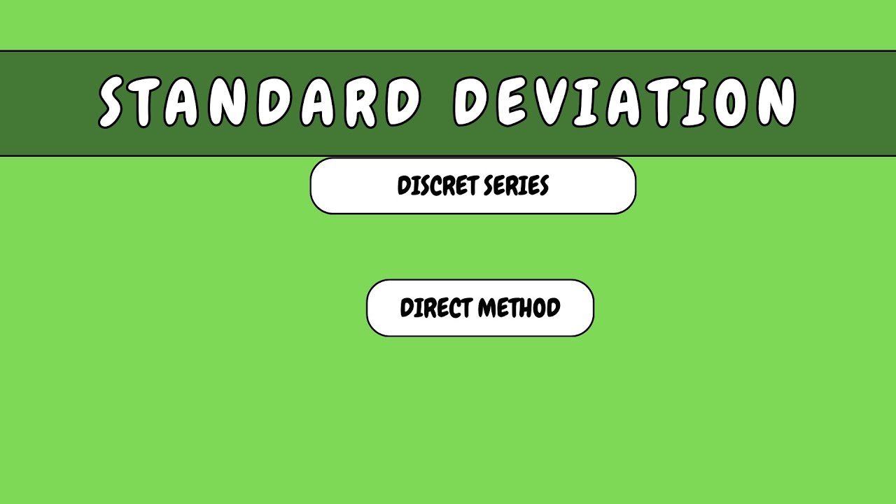 Standard Deviation Discrete Series II Direct Method II #maths #statistics#directmethod