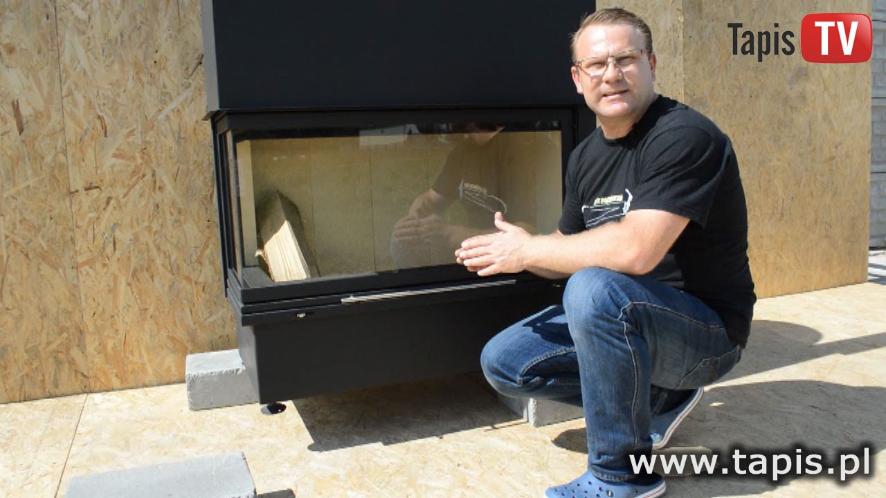 TAPIS TV - WKŁAD KOMINKOWY Z BOCZNĄ SZYBĄ I WYMIENNIKIEM - KWLINE E1000 G CORNER HYDRO