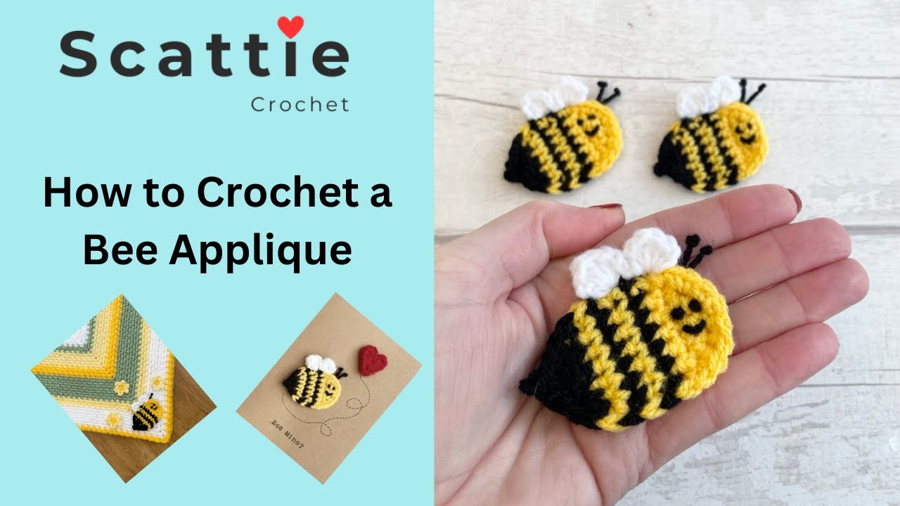 How to Crochet a Bee Appliqué