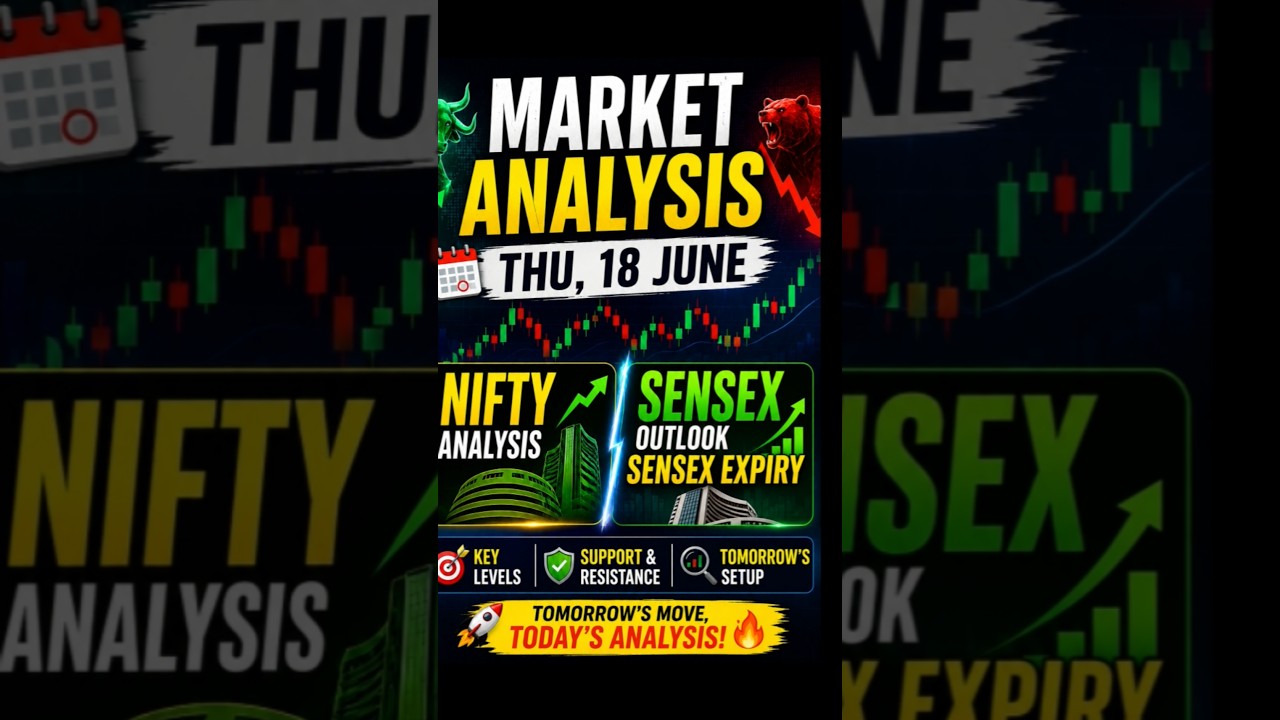 sensex expiry special Thu 18 june 💥 market analysis #sensexprediction #niftyanalysis #expiryday