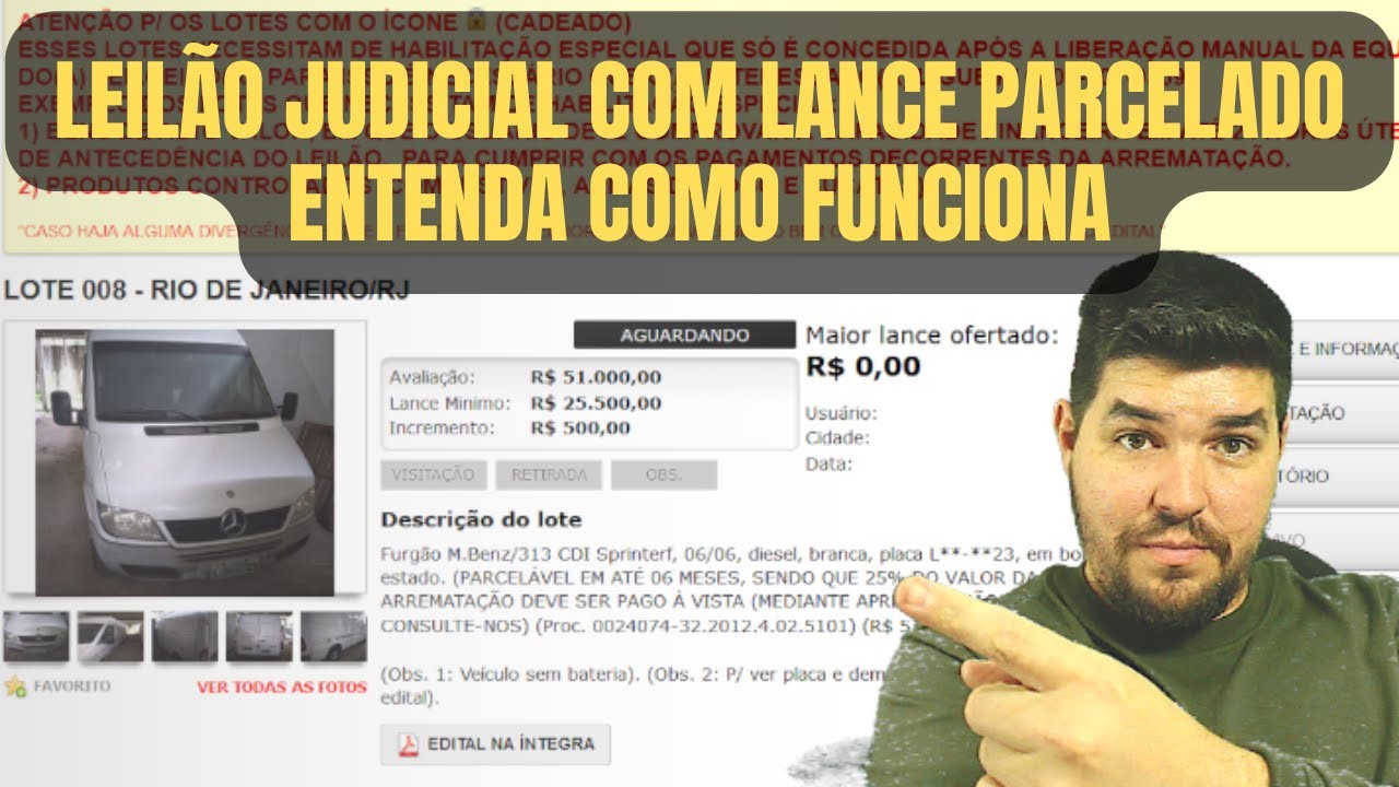 PARCELAMENTO EM LEIL&Atilde;O JUDICIAL &Eacute; POSS&Iacute;VEL ? QUAIS OS RISCOS ? QUEM TEM NOME SUJO PODE ARREMATAR ?