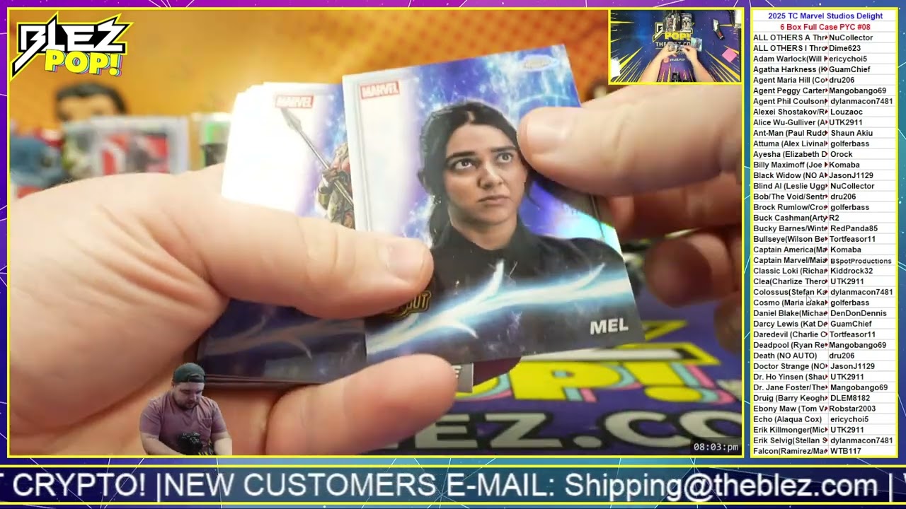 2025 Topps Chrome Marvel Studios Delight 6 Box Full Case Break #08 Pick Your Character