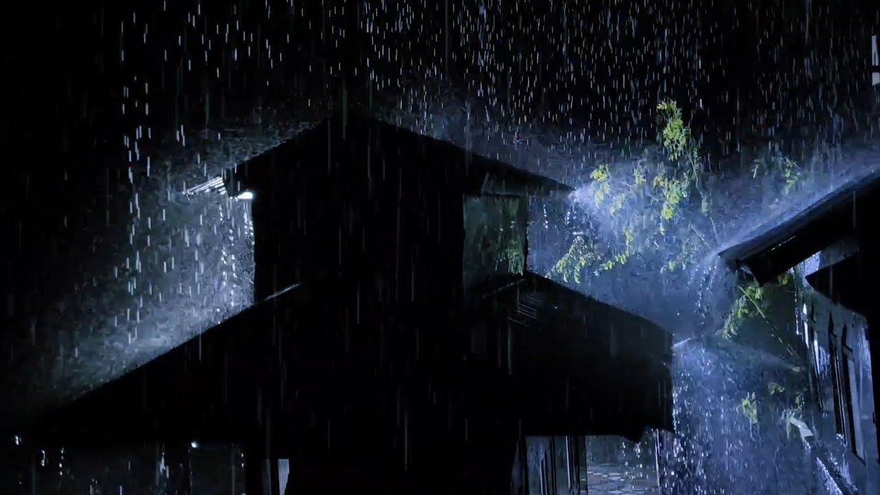 The Sound of Heavy Rain 🌨 and Thunderstorms⚡️Under a Tin Roof, Asmr For Sleep 🎶