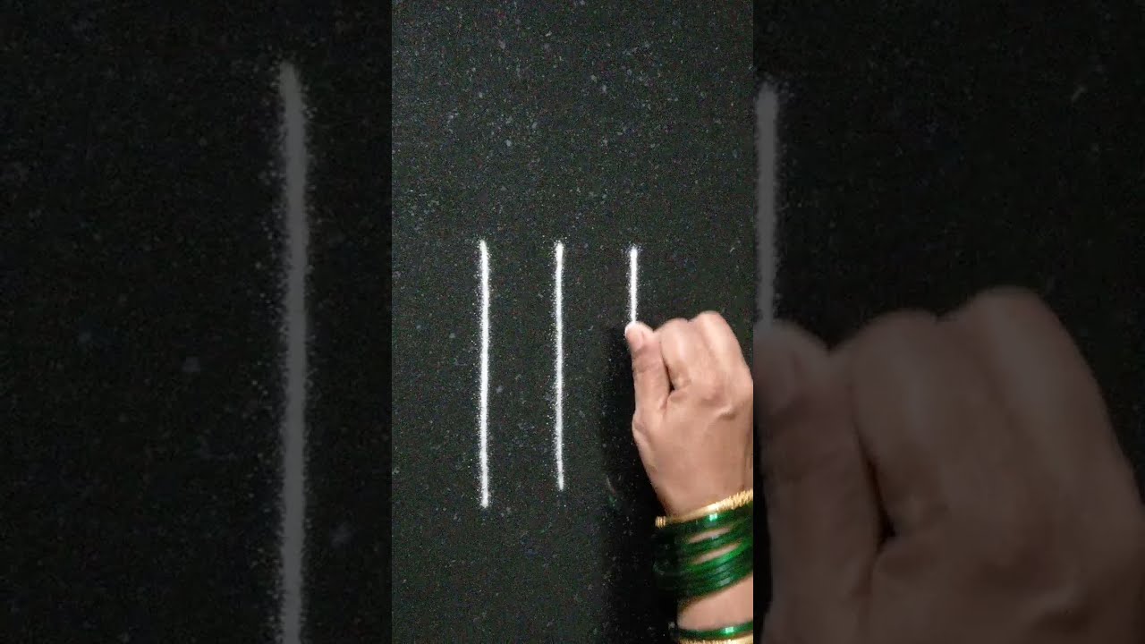 Easy rangoli with lines | #rangolidesigns #diwalirangoli