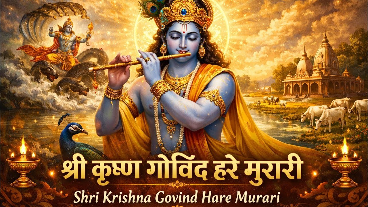 Sri Krishna Govind Hare Murari | Powerful Krishna Bhajan | Peaceful Devotional Mantra