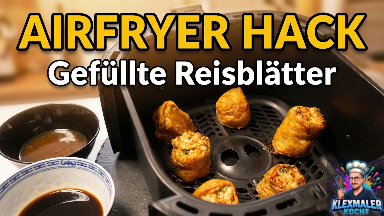 KNUSPRIG & GESUND? Gefüllte Reisblätter aus dem AIRFRYER Einfaches Rezept