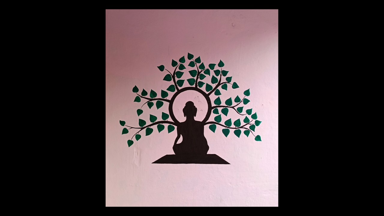 Buddha painting at home #buddha wall drawing