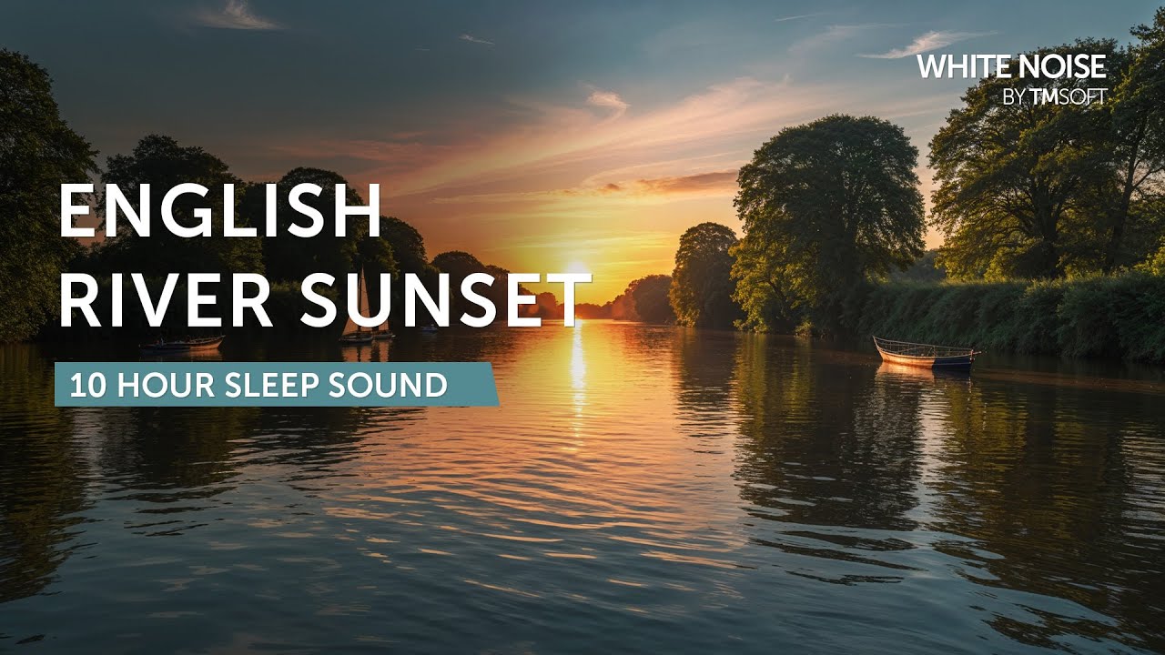 England River Sunset & Dove - 10 Hours Sleep Sound - Black Screen