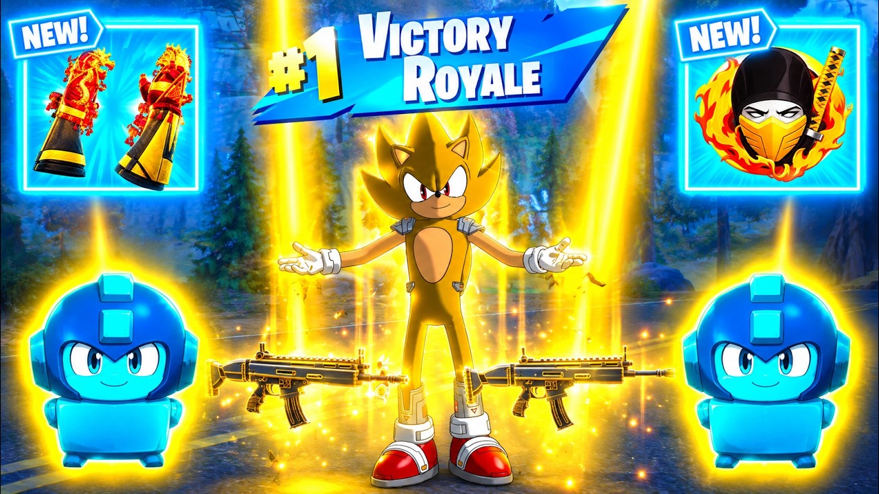 SUPER SONIC vs SCORPION'S KOMBAT KIT MYTHIC ( NEW! Fortnite Chapter 7 Season 4 )