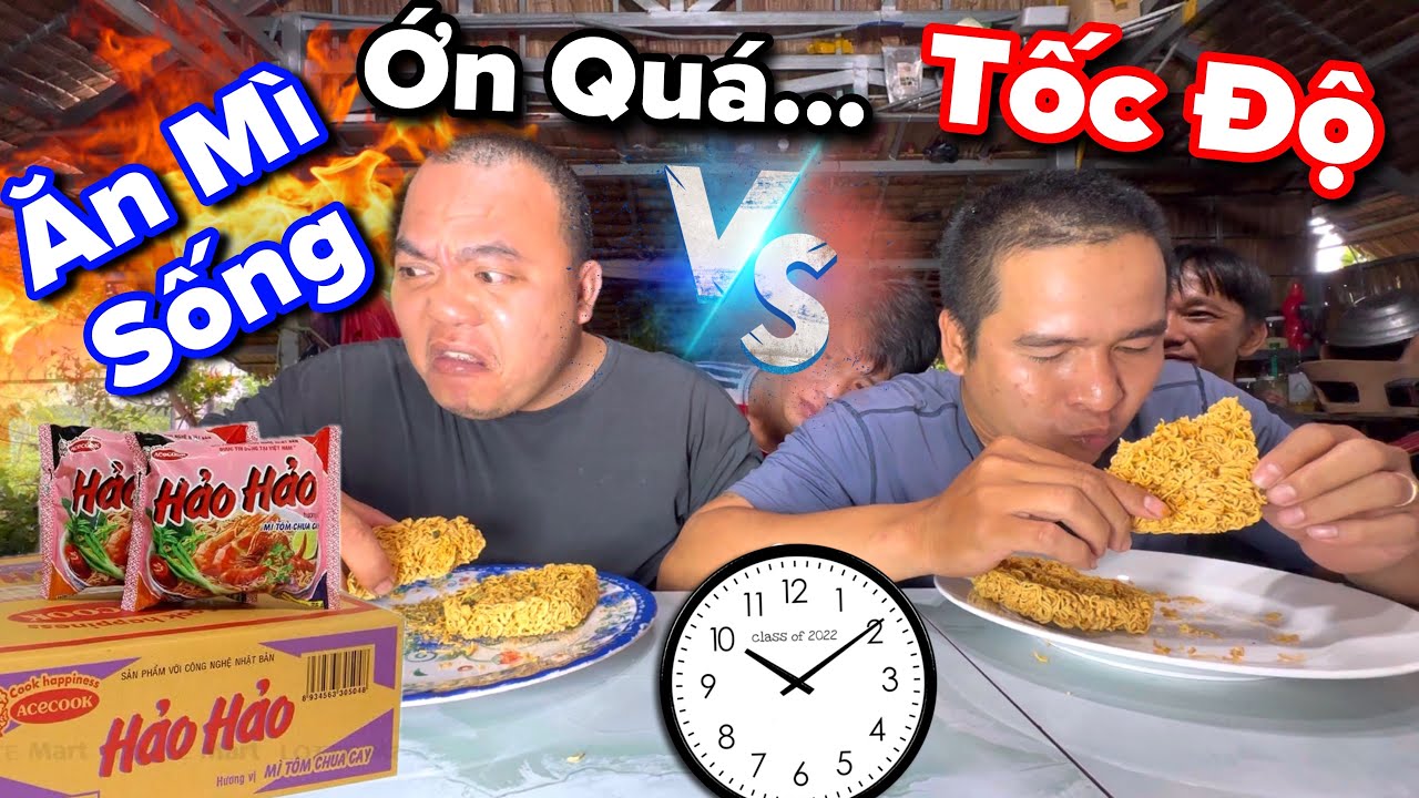 Thánh Xàm thách thức thánh ăn tốc độ thi ăn mì sống và phải hối hận khi đã lầm 