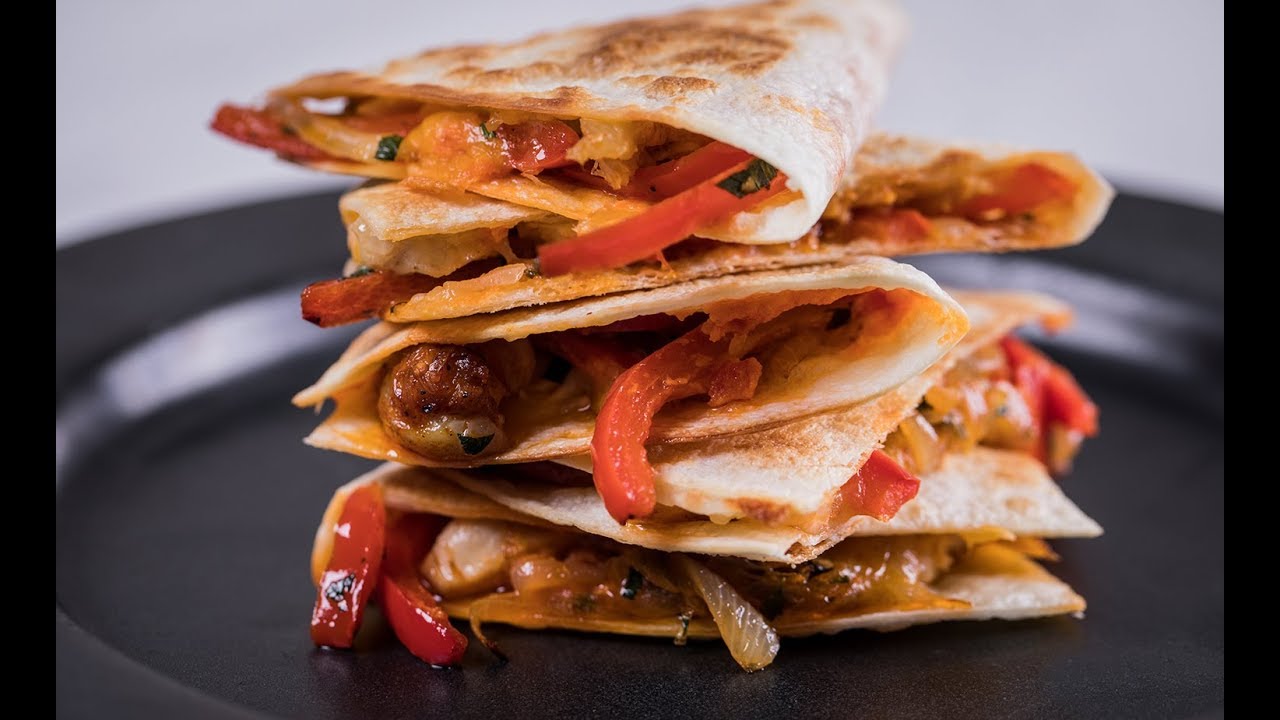 เกซาดียาไก่เพสโต้ Chicken & Pesto Quesadilla : พลพรรคนักปรุง