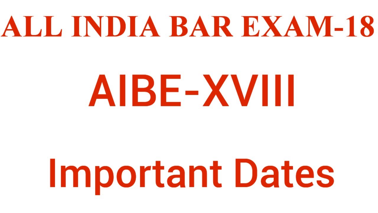 All India Bar Examination -18 || AIBE- XVIII