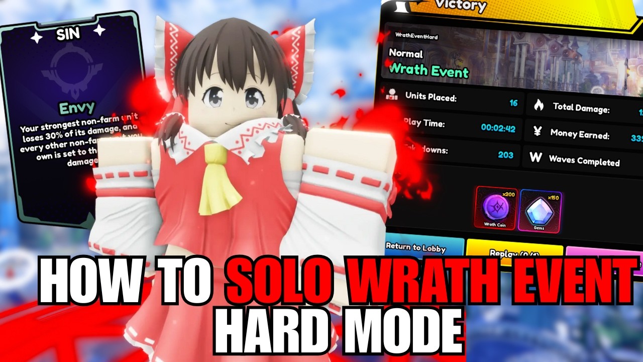 Как ЛЕГКО пройти ИВЕНТ WRATH В РЕЖИМЕ HARD за 2 минуты!! (Anime Vanguards)