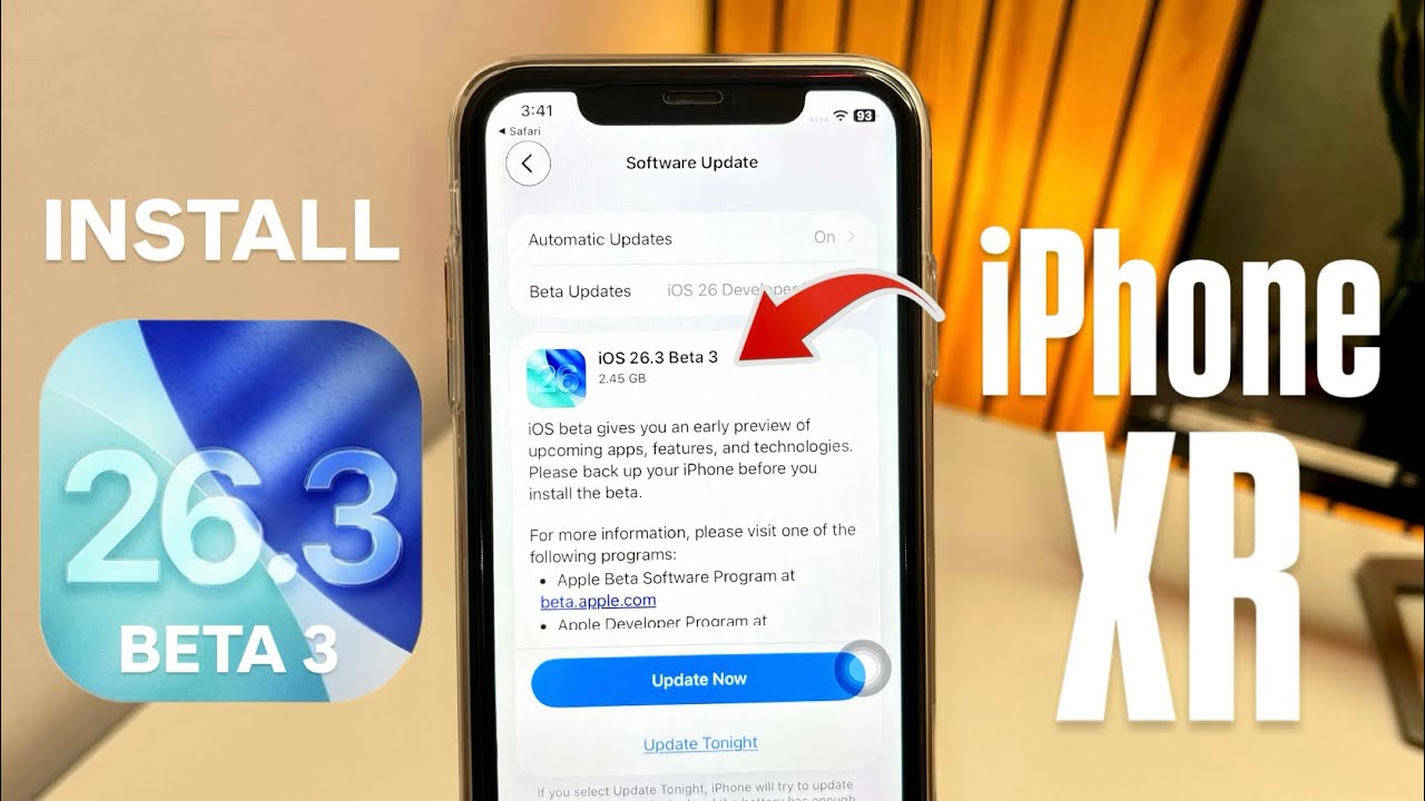 Как установить iOS 26.3 Beta 3 на iPhone XR