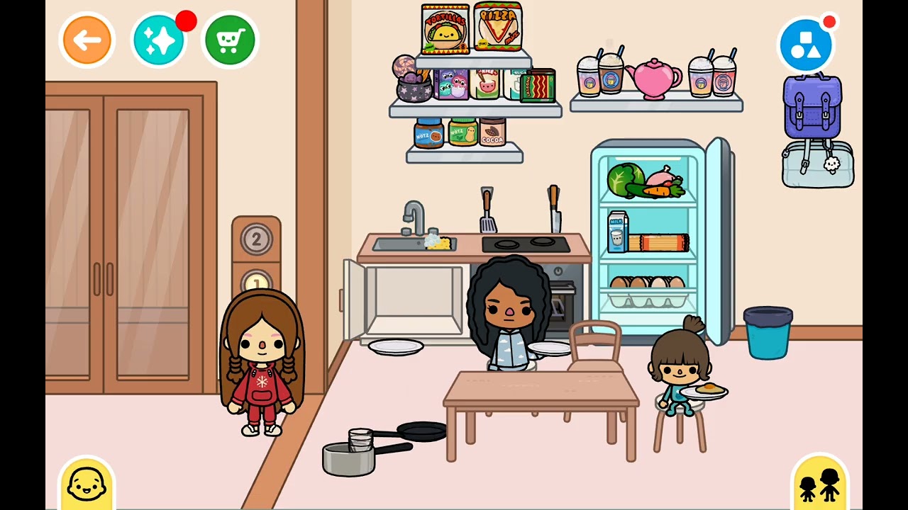 TocaBoca DInner with my Girliiis