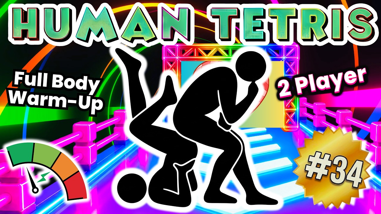 HUMAN TETRIS x 2 PLAYERS 🔥 | Ultimate Duo Challenge | Interactive Warm Up #34