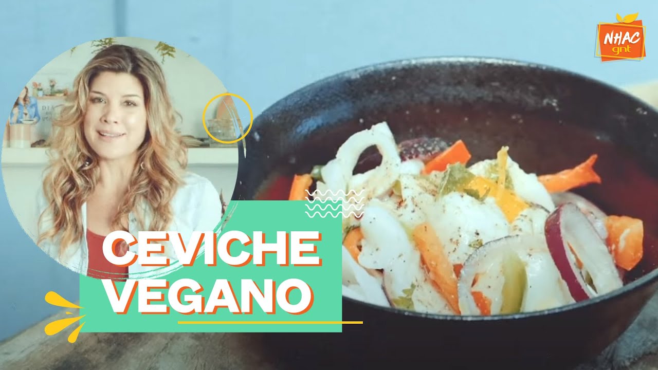 Ceviche vegano com coco verde, pimentões e cebola | Alana Rox | Diário de Uma Vegana