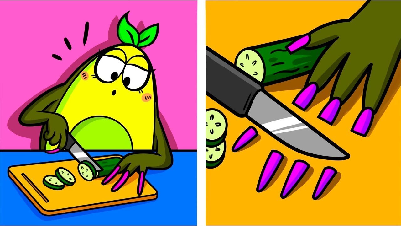 Long Nails, Big Laughs: Hilarious Makeup Mishaps & Girly Dilemmas by Avocado Couple