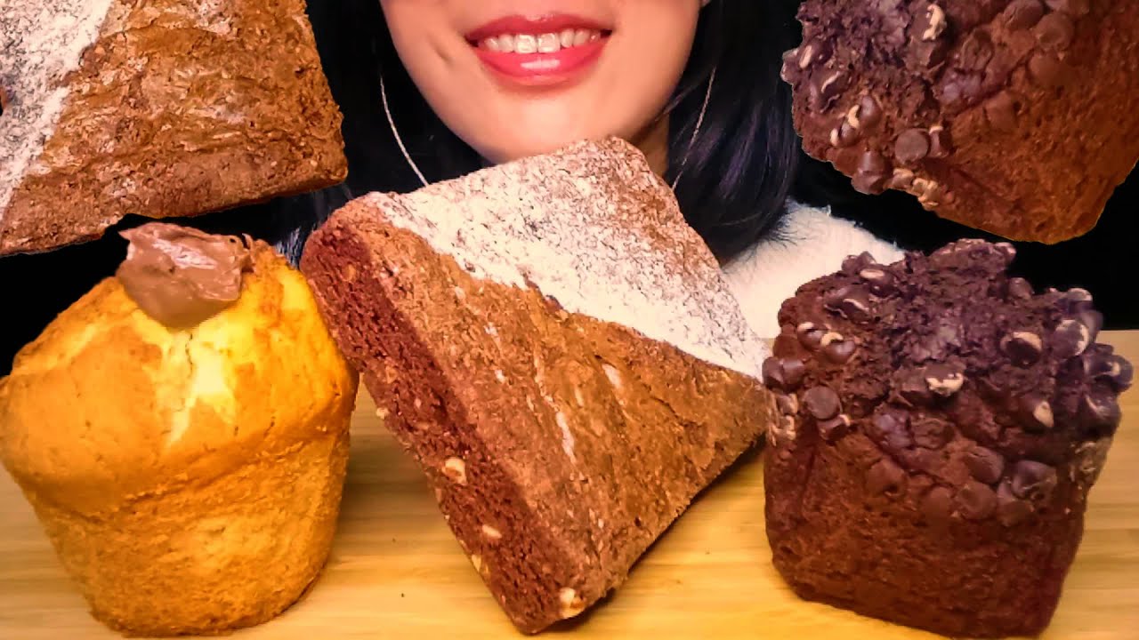 EATING | Brownie au chocolat noir,  Muffins au Nutella et au chocolat | ASMR | MUKBANG