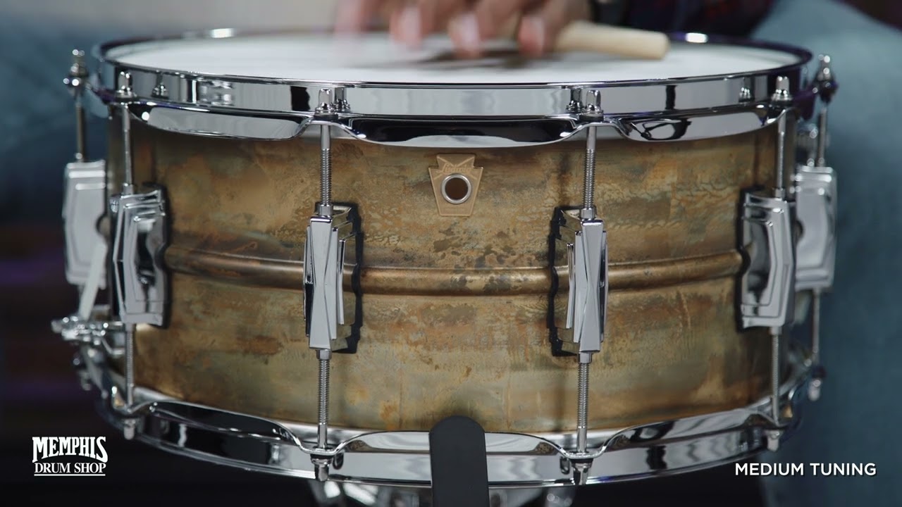 Ludwig 14x6.5 Raw Brass Phonic Snare Drum (LB464R)