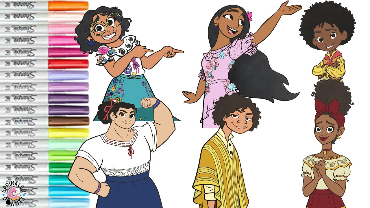 Disney Encanto Coloring Book Compilation Mirabel Antonio Dolores Isabela Luisa Camilo