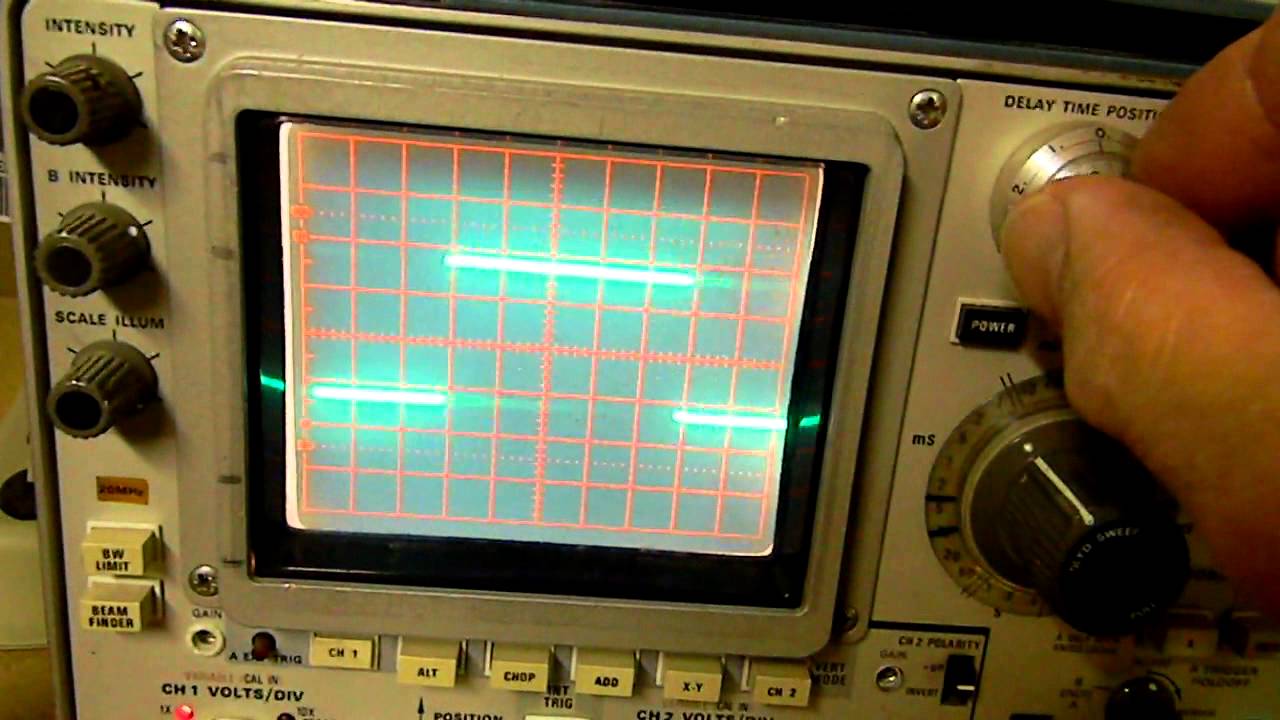 Using A Tektronix 485 Oscilloscope Delayed Sweep B .MOV