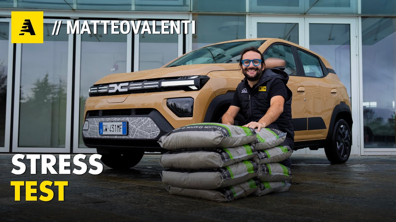 Quanti km fa DAVVERO a PIENO CARICO (+ 250 kg)? Stress test DACIA SPRING 2024