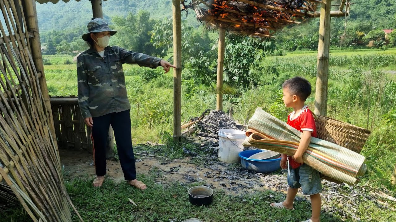 Poor boy shed tears when the landlord came to reclaim the land and had no place to live.
