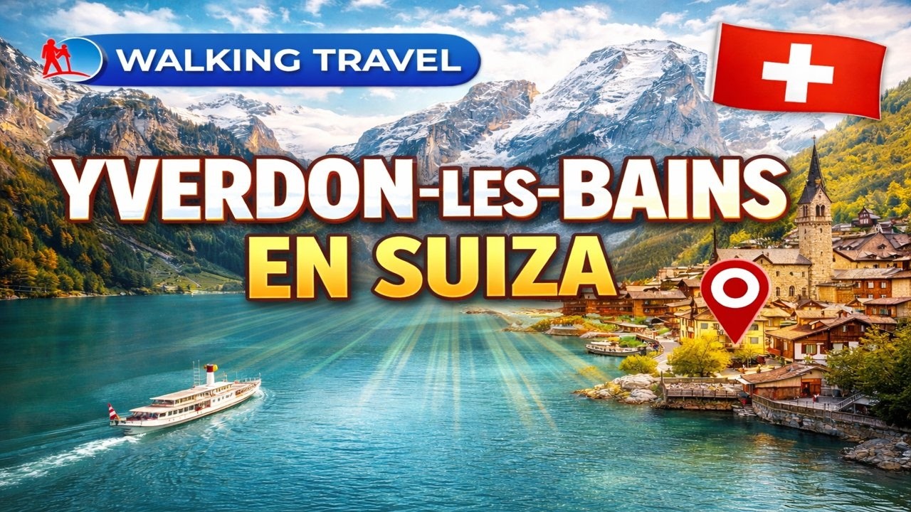 Walking Tour por Yverdon-les-Bains, Suiza 🇨🇭 | Paseo Relajante 4K | Viaje a Pie