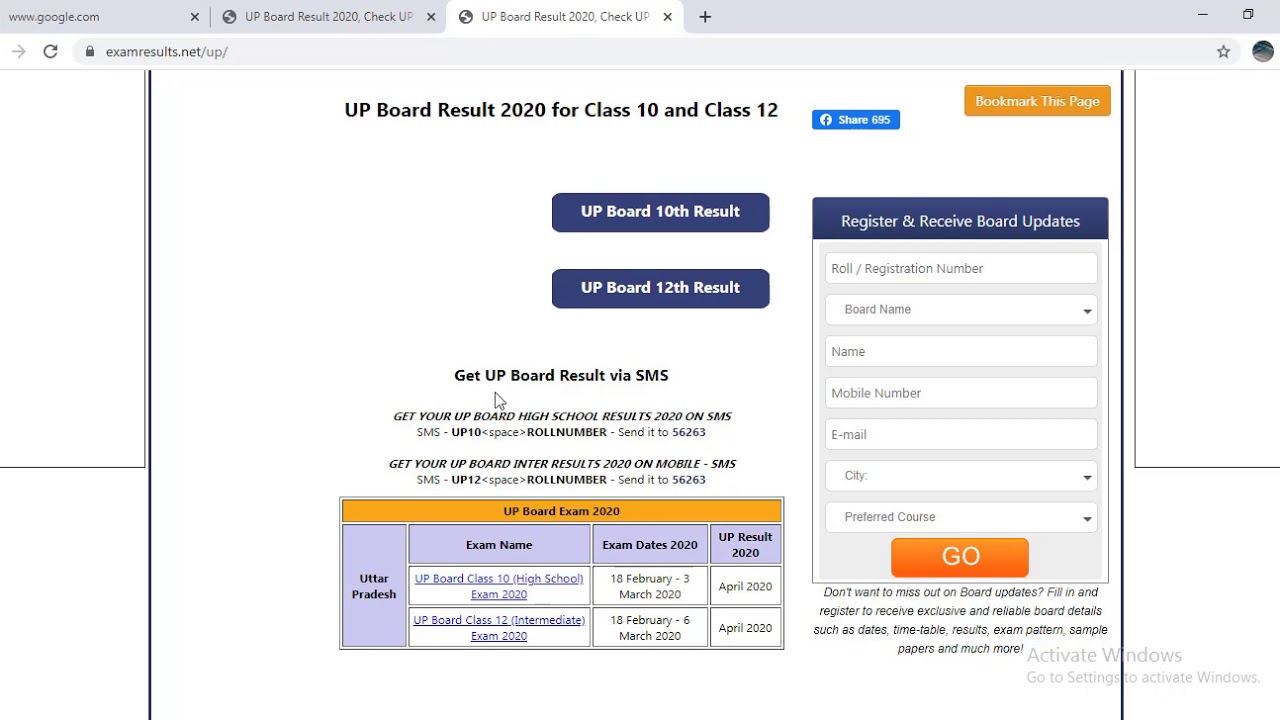 ..UP Board Result 2020,  Board 10th & 12th Result 2020, उत्तर प्रदेश माध्यमिक शिक्षा परिषद् -(UPMSP)