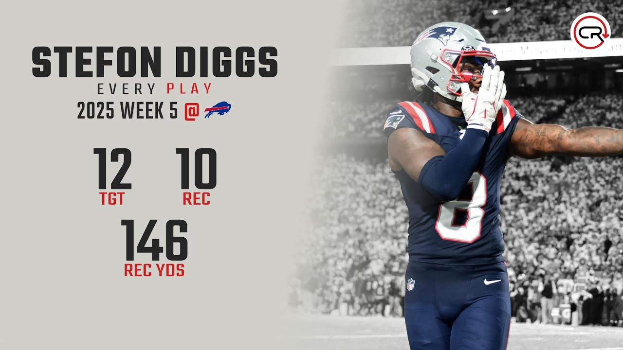 Stefon Diggs Week 5 Highlights | Every Target and Catch vs Bills