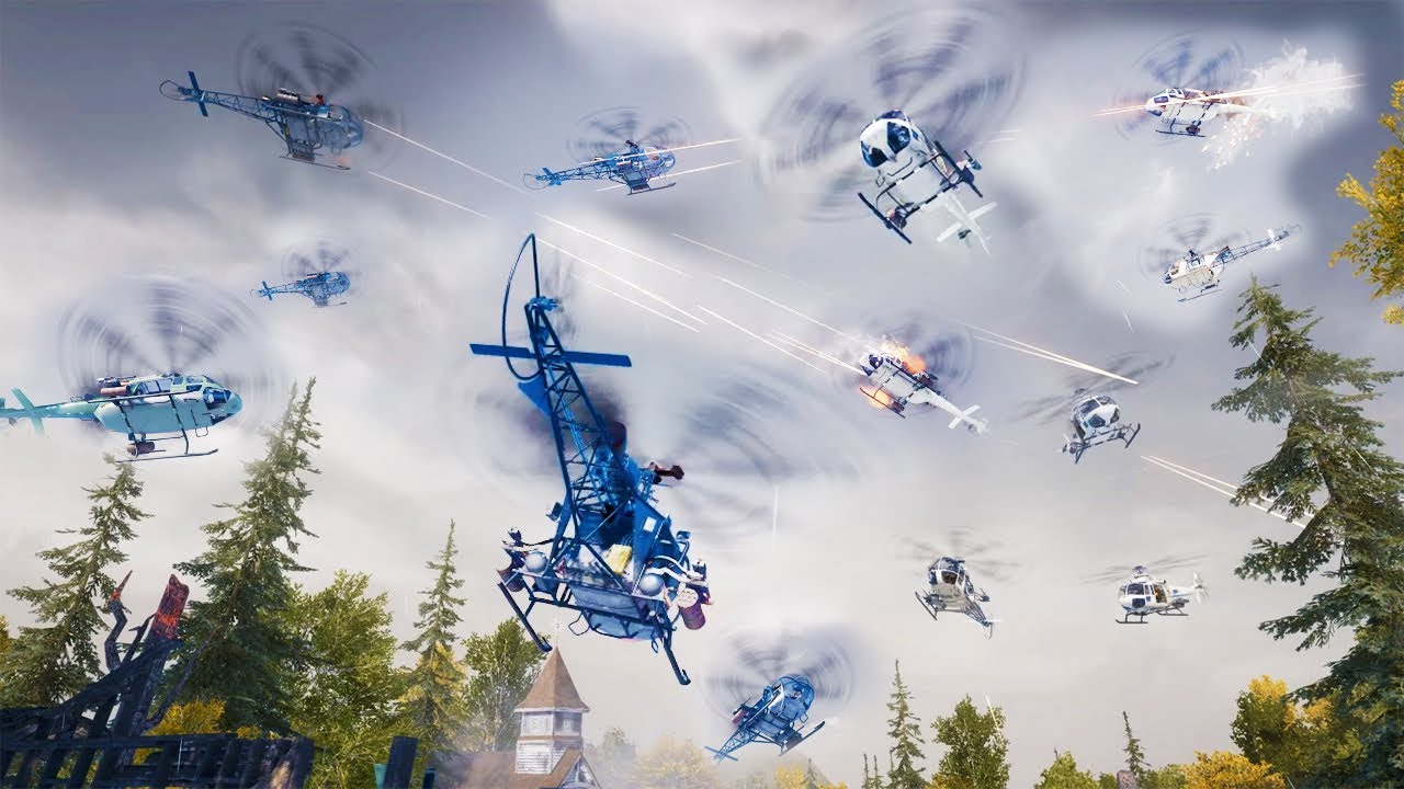 Helicopter Battle! - Cult VS Resistance - Far Cry 5 Arcade Battle