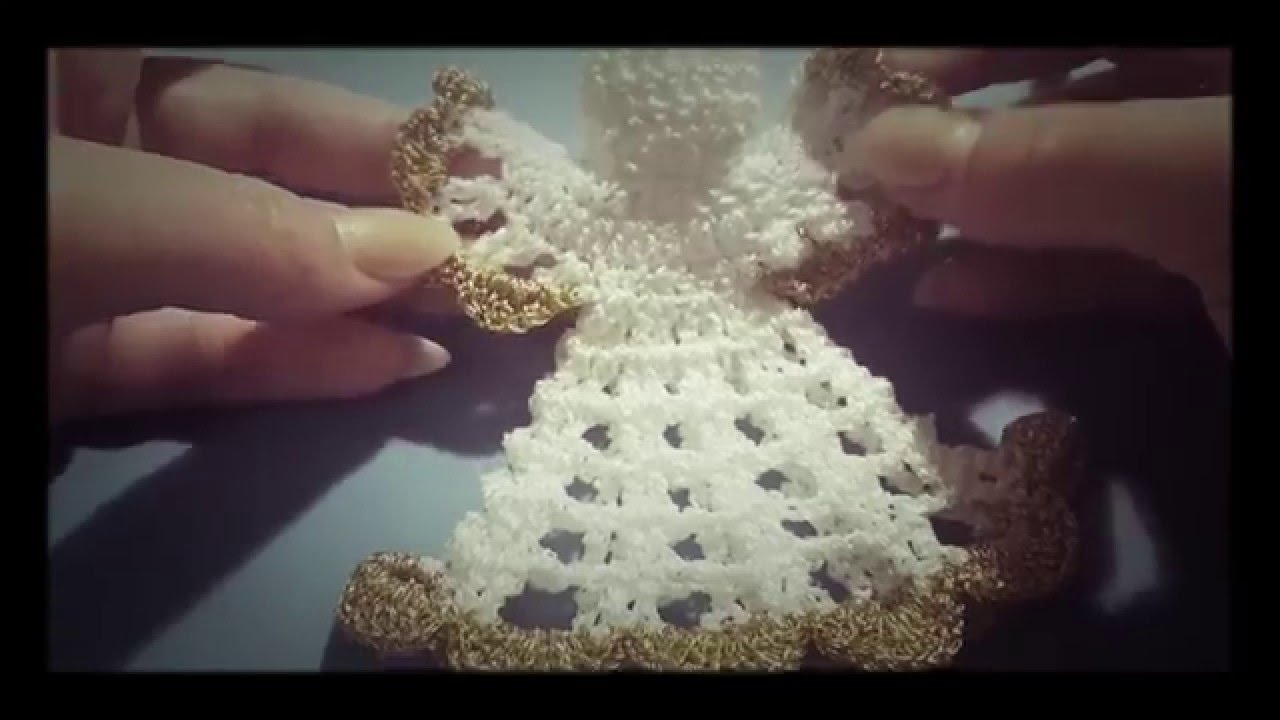 zdobienie anioka na szydelku